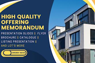 design commercial real estate offering memorandum flyers aerial map, brochure