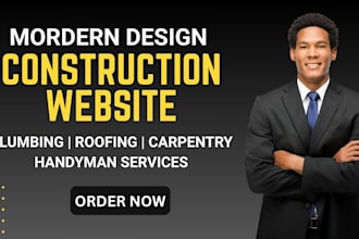 design construction, roofing, remodeling and renovation website on wordpress