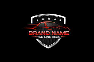 design auto repair, racing team, auto care and car shop logo