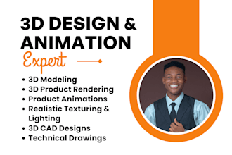 do 3d modeling, 3d rendering for amazon, 3d product design and 3d cad design