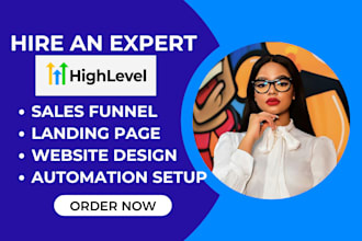 setup gohighlevel landing page, sales funnel, gohighlevel sales funnel website