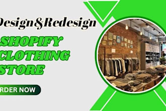 build or redesign shopify clothing store
