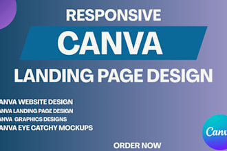 design stunning canva website canva landing page design canva pro expert