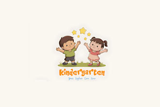 design baby shop, kids, day care, school and child care logo