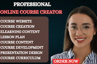 create training videos course creation, online course content, workbook design
