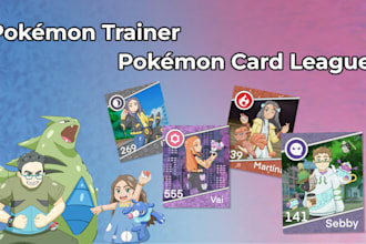 draw you in a pokémon style or a league card