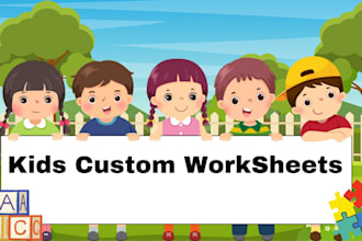 design custom preschool and kindergarten worksheets