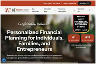 build financial advisor website, financial planning business website tax website