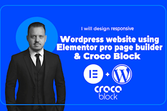 develop a custom wordpress website with elementor crocoblock and jetengine