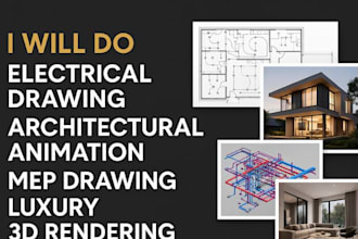 do electrical drawing, lighting sld, mep, control drawing, 3d rendering, wiring