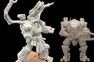 sculpt 3d print and paint game character models aos, stl files for 3d printing