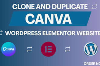 convert canva website landing page to elementor wordpress website