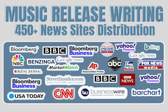 create professional music press release writing PR distribution submit PR
