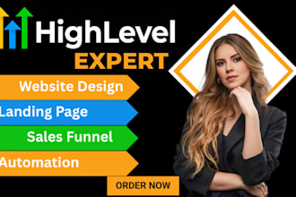 build gohighlevel websites, landing page, funnels, gohighlevel CRM automations
