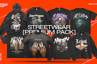design bold and edgy streetwear graphics for clothing brand