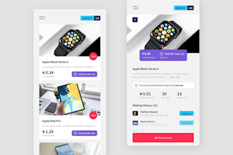 develop auction platform app, bid tracker app, live bidding app