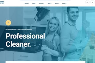 build cleaning service website, house, office with booking koala