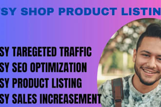 set up etsy digital products shop, etsy shop set up, etsy products listing SEO