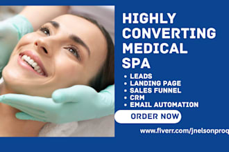 medical spa leads medical spa landing page spa website medical spa sales funnel