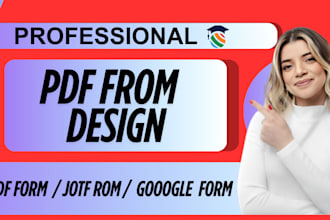 design PDF from survey form google form, jot form, and form design