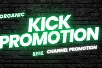 organically promote your twitch, kick channel to increase live stream audience
