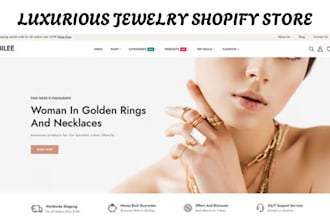 design luxurious jewelry shopify store jewelry website jewelryfashion store