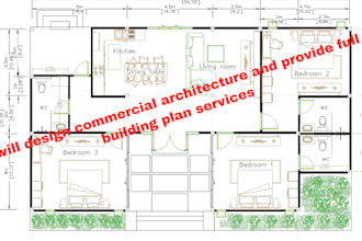 design commercial architecture and provide full building plan services drafting