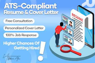write and upgrade ats resume, cover letter and linkedin optimization