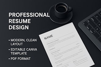 design a professional and modern CV using canva or figma