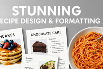 write design format cookbooks vegan recipes layout design for amazon KDP