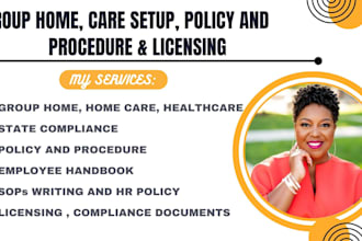 policy and procedure, employee handbook for group home, home care, do licensing