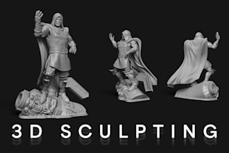 sculpt high quality 3d model for 3d printing and rendering in blender