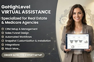 be gohighlevel real estate agency virtual assistant ghl website onboarding va