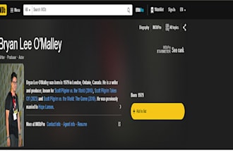 create  an imdb page for you