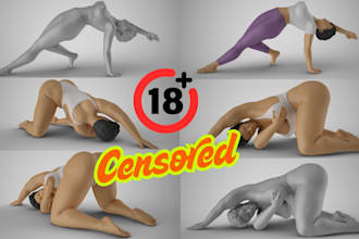sculpt nsfw 3d model, figurines, 3d miniature, action figures for 3d printing