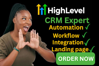 setup gohighlevel integration, CRM, landing page, website design ai