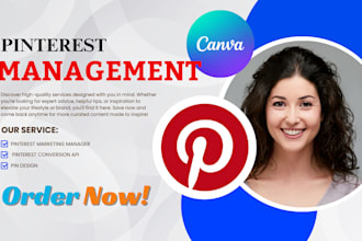 create canva design for your pinterest pins and pintrest marketing and manager