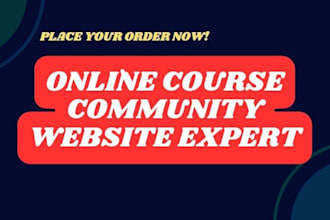 setup online course community skool circleso thinkific podia kajabi website