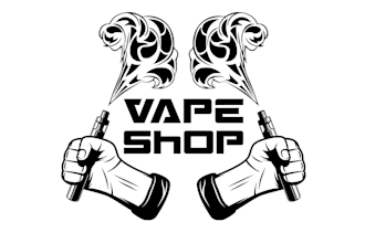 design vape smoke shop weed medical marijuana and modern cannabis business logo