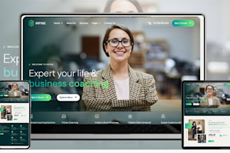 design life coach consultant website fitness sport trainer website online course