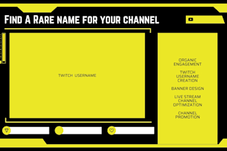 find professional unique twitch username for your channel and business name