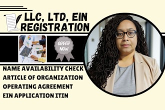 complete llc registration and formation, state filling and operating agreement