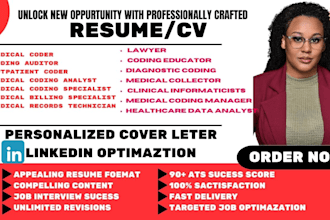 write , coding auditor,  diagnostic coding, resume and cover letter