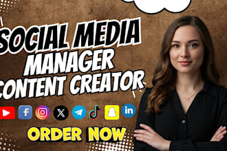 manage social media content creator for instagram facebook ads linkedin growth