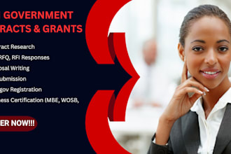write rfp, rfq, bid proposal and government contract