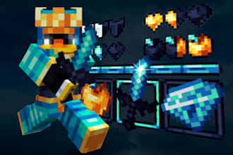 make a pvp texture pack for minecraft, made in your style