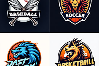 design baseball soccer, basketball, football and any others sports logo
