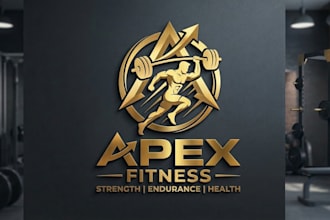 design a professional 3d gym, fitness logo, and sports brand