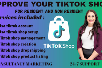 create USA tiktok shop US tiktok account USA tiktok shop business representative