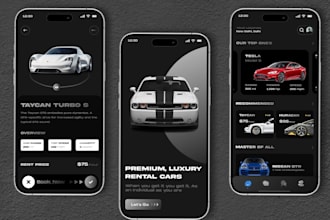 develop car rental app, car auction app, car rental website, car marketplace app